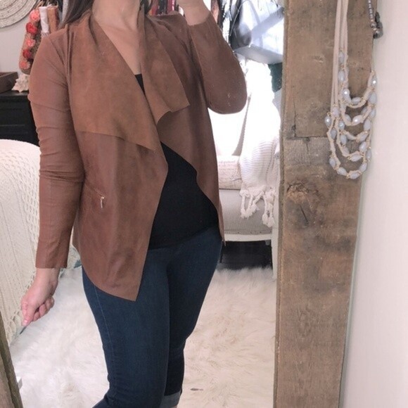 WORTHINGTON small camel brown faux suede jacket - Picture 1 of 6